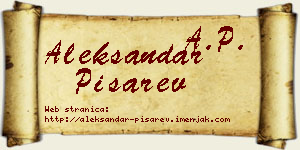 Aleksandar Pisarev vizit kartica